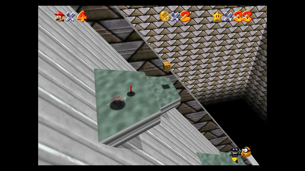 Super Mario 64 - 7. Vanish Cap Under the Moat 8 Red Coins - Peach's Castle Secret Stars 4.